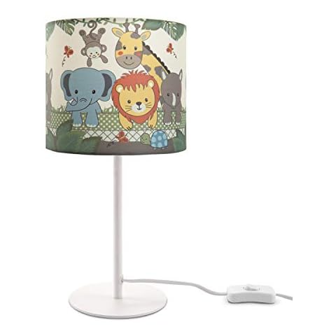 Luminaria Infantil de Mesa Animales Jungla E14 Cover