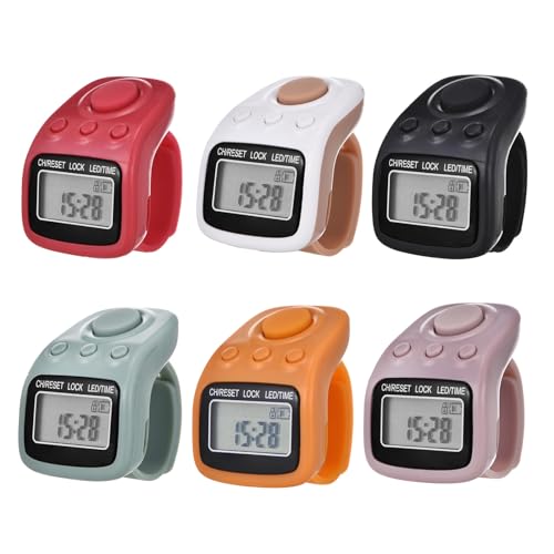 Compteur de doigts manuel blanc à 6 chiffres rechargeable anti oubli