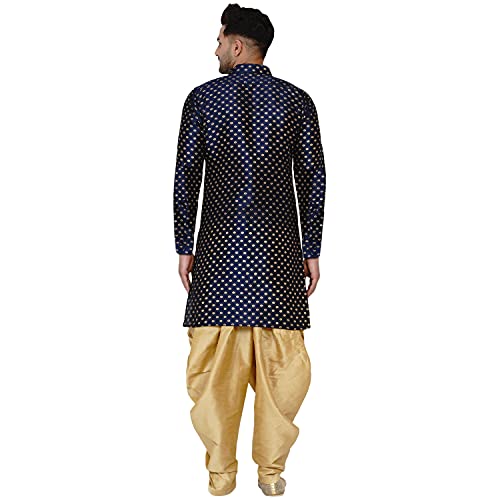 Image of Veera Paridhaan Men's Banarasi Full Sleeve Printed Long Straight Kurta
