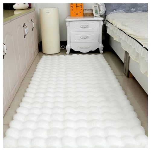 Carpet ultra doux moderne moquette chic imitation fourrure blanche - 2