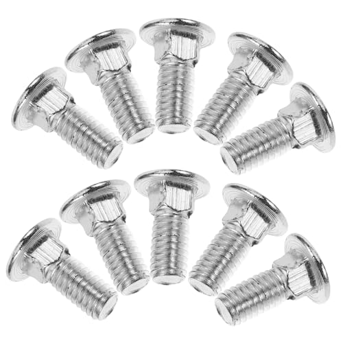 MUCKLILY 100pcs Heavy Duty Carriage Bolts Round Head Zinc Plated Bolts Carbon Steel Full Threaded for Shelving Carriage Hardware