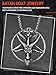 FaithHeart Baphomet Inverted Pentacle Silver Finish Pewter Goat Head Pendant Necklace