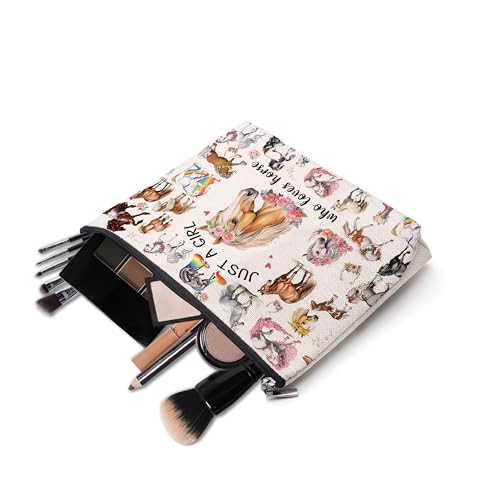 CEASQVAA Horses Gifts for Women Horse Makeup Bag Horses Lover Cowgirl Equestrian Travel Bag Cosmetic Pouch Horses Cosmetic Bag Horseshoe Horse Stuff - Thumbnail 5