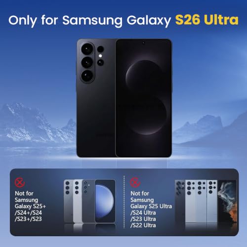 Image of Czartech Camera Lens Protector for Samsung Galaxy S26 Ultra | Scratch-Resistant Ultra-Thin Tempered Glass with Aluminum Edging | Galaxy S26 Ultra Case Friendly, 1 Set [Black]