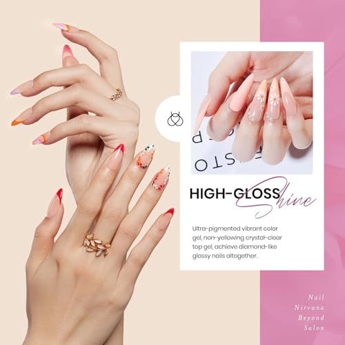 Image of Beetles Gel Nail Polish Set, 36 Colors Gel Polish Set Sparkle Red Pink Glitter Black Nail Kit Free Journey Collection with 3Pcs Base Top Coat Soak off Uv Gel Polish Manicure Kit