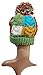 BIBITIME Multicolor Cable Knit Beanie Hat Handmade Soft Stretch Cap Colorful Pom (One Size for Adult, Green)