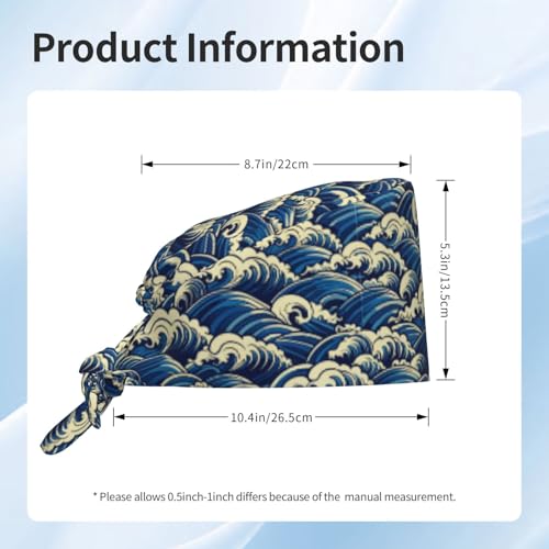 Image of Surgical Caps Men Women, Scrub Cap with Sweatband Adjustable
