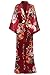 BABEYOND Damen Morgenmantel Maxi Lang Satin Sommer Kimono Blumen Muster Gedruckt Bademantel Kimono Strickjacke Damen Lange Robe Blumen Schlafmantel Girl Pajama Party Kimono günstig Kaufen-BABEYOND Damen Morgenmantel Maxi Lang Satin Sommer Kimono Blumen Muster Gedruckt Bademantel Kimono Strickjacke Damen Lange Robe Blumen Schlafmantel Girl Pajama Party