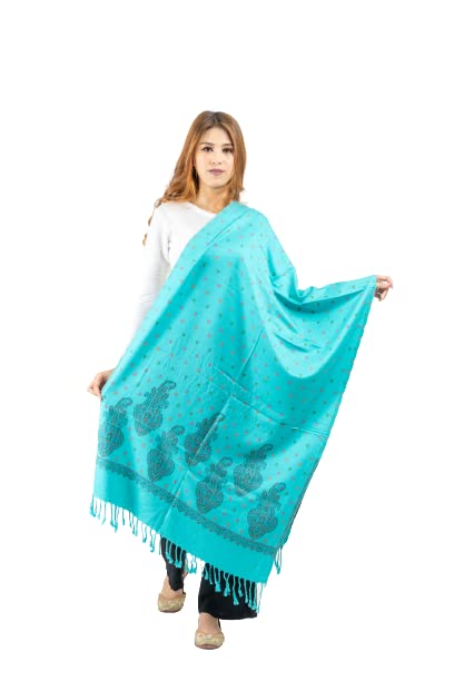 MILIAN ENTERPRISES Ruby Womens Semi Pashmina Woolen Shawls Vicous