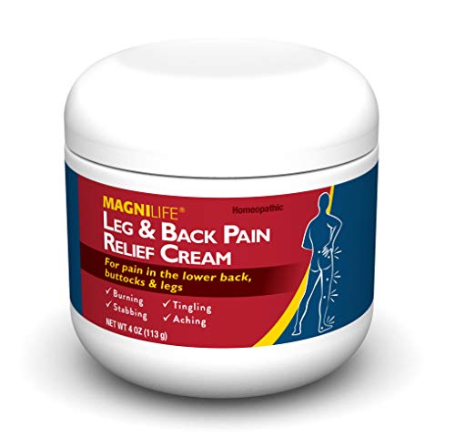 Image of MagniLife Leg & Back Pain Relief Cream (4 oz), Topical Support for Leg Pain & Lower Back Discomfort, Fast Absorbing, No Residue, Mild Scent, Massage-in Formula
