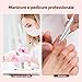 CkeyiN Pro Elektrische Nagelfräser Professionelle 35000RPM,Wiederaufladbare Elektrische Nagelfeile 7 in 1,mit LCD-Display Nagelfräser für Gelnägel Acrylnägel,Maniküre Pediküre Set,für Salon