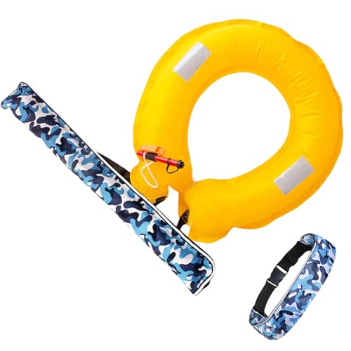 YNPQTDS Chaleco Inflable Flotador,Equipo De Inflado Manual - Equipo De Inflado Rápido para Kayak Paddle Surf Snorkel