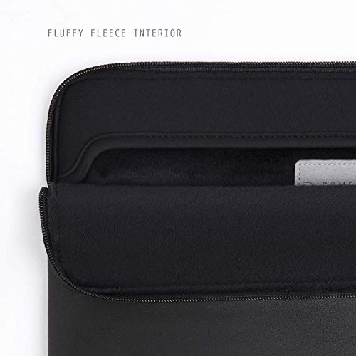 Image of Comfyable Slim Protective Laptop Sleeve 13-13.3 inch Compatible with 13 inch MacBook Pro & MacBook Air, PU Leather Bag Water-Repellent Cover Notebook Computer Case for Mac, Black