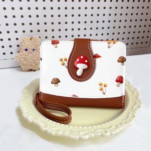 Image of Sunwel Fashion Girls Cutest Prints Wallet Card Slots Small Wallet with Zipper Coin Pouch Wallet for Women