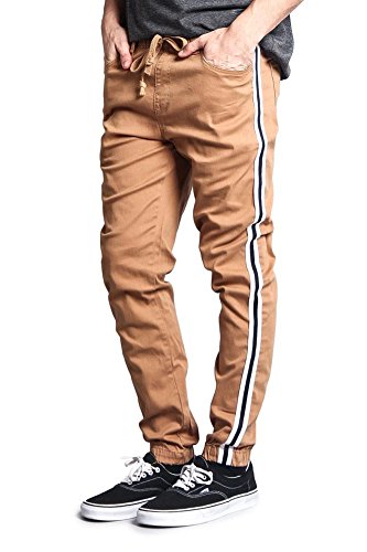 Mens Side Stripe Jogger Twill Pants2
