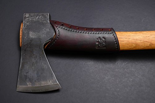 Leather Axe Handle Guard (Gransfors Bruk Scandinavian Forest Axe, Brown)