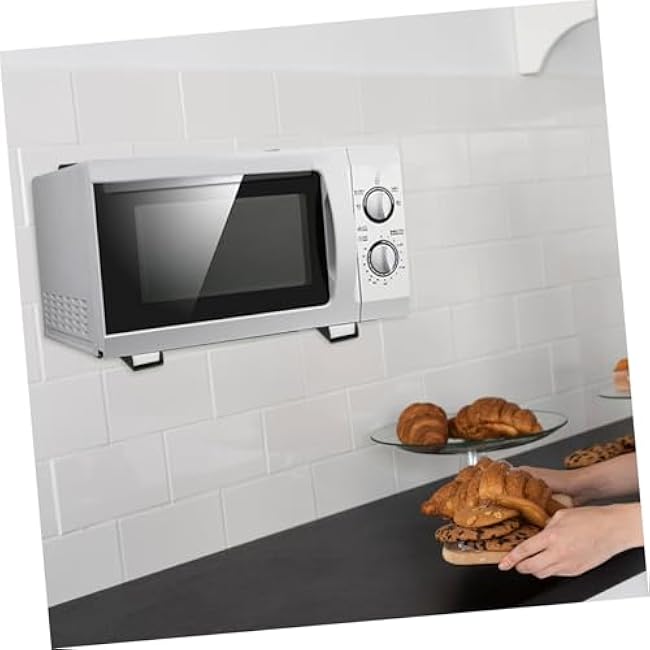 Stainless Steel Microwave Oven Bracket Universal Wall Mounting Bracket Space-Saving Kitchen Organizer