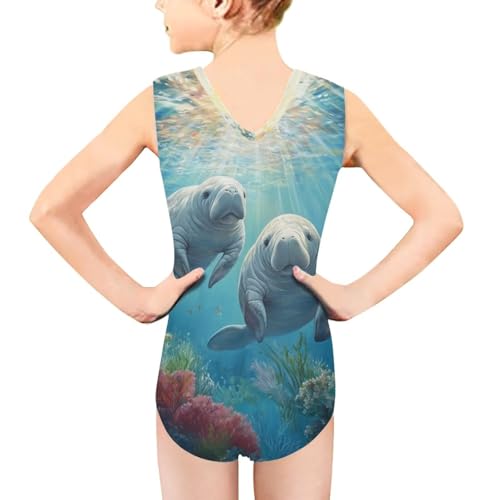 Image of Xpyiqun Bathing Suits for Girls 3-14 Kids Summer One Piece Swimwear Beach Sport Sleeveless Swimsuits Athletic