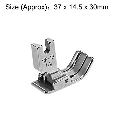 Prensatela para máquina de coser industrial 1/4" con guía derecha miniatura 2