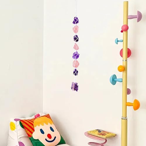 Image of Runyangshi Hanging Car Charm Amethyst Rose Quartz Healing Crystal and Stones Natural Crystals Car Hanging Omament with Chips Stones Accessories Rearview Mirror Decorations