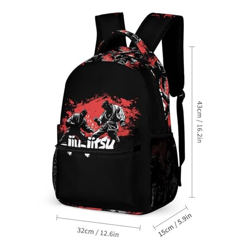 Jiu Jitsu Cute Backpacks Set Lightweight Lunch Bag Aesthetic Pencil Cases for Travel Work2