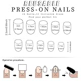 24pcs Short Almond Press on Nails - Leopard Print French Tip Design With Glue - 12 Sizes Cherry Pattern Full Cover Stick on for Women Girls - Image 6