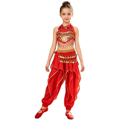 Costume danse du ventre filles haut et pantalon fluide pour chorégraphie contemporaine
