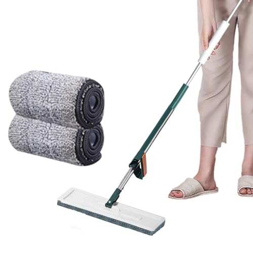 Trapeador húmedo y seco, Trapeador exprimible - Juego de fregonas compactas para Suelos de Madera Dura 3X | Trapeadores compactos para apretar con función de escurridor de fregona compacta para Suelo