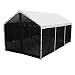 King Canopy CSR1020BK 10-Feet by 20-Feet Fully Enclosed Canopy Bug Screen Room with Floor and Ceiling, Black