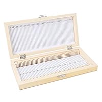 Objektträger Kasten, Objektträgerbox, Biologisch Präparierter Objektträgerkoffer Aufbewahrungsbox für Biologische Objektträger Proben Holzobjektträger Aufbewahrungsbox Koffer