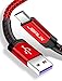 Price comparison product image JSAUX 5A USB C Cable, (2-Pack) Super Charge Type C Fast Charging Charger Nylon Braided for Huawei P30, P30 Pro, P20, P20 Pro, P20 Lite, Mate 30 Pro Mate 20 X Mate 10 Pro, P10 P9 Plus (3.3ft/1m Red)