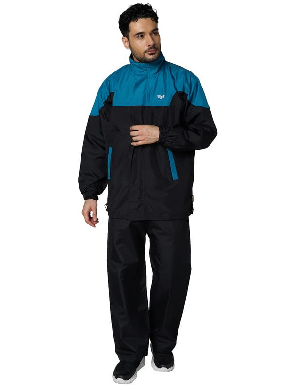 REAL Raincoat for Men Waterproof for Bike Riders | Adjustable Hood, Inner Pockets, Reflective Stickers | Textured Polyester Jacket, Pants | Lexus Zippers & Velcro lexus REAL Raincoat for Men Waterproof for Bike Riders | Adjustable Hood, Inner Pockets, Reflective Stickers | Textured Polyester Jacket, Pants | Lexus Zippers & Velcro lexus