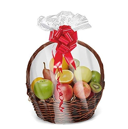Image of Purple Q Crafts Shrink Wrap Basket Bags For Gift Baskets Clear cellophane PVC Shrink Bags 24 inchX 30 inch (5 Pack)