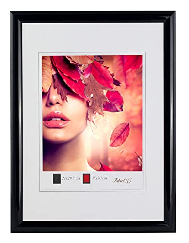 Ideal Trend SL Kunststoff Bilderrahmen DIN A4 bis 50x70 cm Bilder Foto Rahmen: Farbe: Schwarz | Format: 50x70 Cover