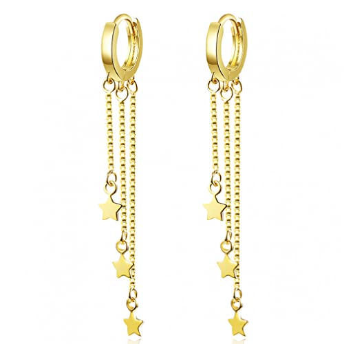 Boucles d'oreille étoile en argent sterling pour mariage élégant