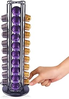 MeelioCafe Coffee Capsule Holders for Nespresso,Coffee Capsules Pods Holder Stand, Coffee Pod Storage Rack for 40 Pcs, Black