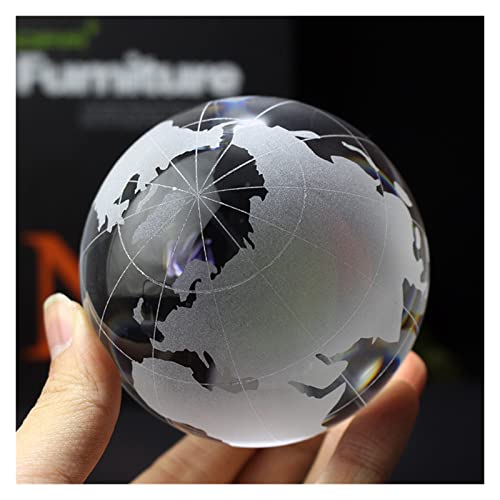 Cristal Clássico Mapa do Mundo Bola Feng Shui Globo Decorativo Escritório Decoração de Casa Presente