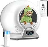 PetCove Self Cleaning Litter Box with Auto Safety Sensors for Multiple Cats - Automatic Cat Litter Box Self-Cleaning - Covered Odor Removal with APP Control - Compatible On All WiFi - Electric Robot