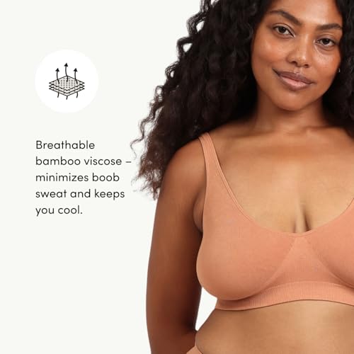Image of Boody -Seamfree Crop Bra -Seamless Bralette -No Padding, Clips, Fastenings, Wires -Bamboo Viscose -Low-Medium Support Pull-On