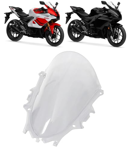Jahbex �o�C�N�p���h�X�N���[�� �E�B���h�f�t���N�^�[ �t�����g�K���X �J�X�^�� �p�[�c For YZF R3 ��p�݌v �I�[�g�o�C�̃t�����g�K���X�E�B���h�X�N���[�� �E�B���h�V�[���h�v���e�N�^�[ FOR YZF-R3 R25 �ɓK�� 2019-202