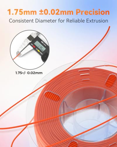 Image of VOXELAB HS PLA+ Filament 1.75mm, High Speed PLA Plus 3D Printer Filament, 1kg (2.2lbs) for Most FDM 3D Printers, Enhanced Toughness & Smooth Printing, Superior Layer Adhesion(Orange)