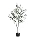 Artificial Plants 150 cm / 59ft sztuczna roślina Dekoracyjne Dekoracyjne Drzewo, Fałszywe drzewo oliwne Vinyl Doniczka Realistyczna Fałszywa Plastikowa Kryty Outdoor Greenery Home Office