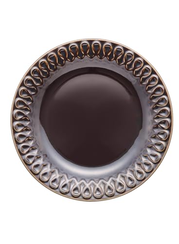 Aito Plate, Cake Plate, Bread Plate, Stylish, Nostalgic, 8.3 inches (21 cm), Plate (Brown, 1 Sheet)