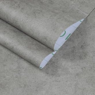 Grey Concrete Wallpaper Peel and Stick Concrete Cement Contact Paper Textured Light Gray Industrial Style Vinyl Roll Self Adhesive Stick on Wallpaper for Gym Bathroom 16x79inch