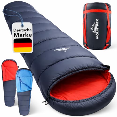 MOUNTREX Schlafsack Winter -10°C / +10°C - Warm & Leicht (1.5 kg) – Camping Outdoor...