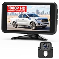 AUTO-VOX Rückfahrkamera kabellos: 5 1080P Monitor,Dual-Channel,30 Min. Einbau,Stabile Digitale Funkübertragung,IP69K Wasserdicht & Nachtsicht,für SUV, LKW, PKW, Pickup,Anhänger