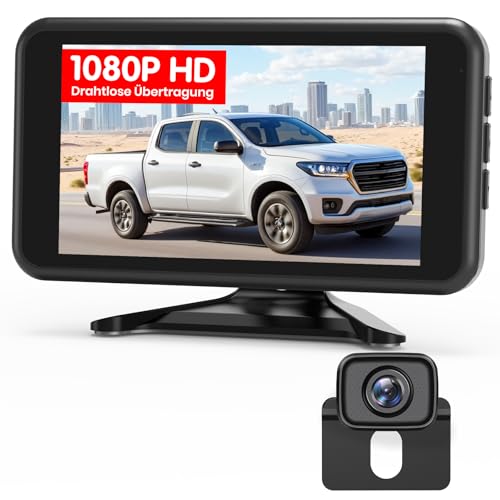AUTO-VOX Rückfahrkamera kabellos: 5\" 1080P Monitor,Dual-Channel,30 Min. Einbau,Stabile Digitale Funkübertragung,IP69K Wasserdicht & Nachtsicht,für SUV, LKW, PKW, Pickup,Anhänger AUTO-VOX Rückfahrkamera kabellos: 5\" 1080P Monitor,Dual-Channel,30 Min. Einbau,Stabile Digitale Funkübertragung,IP69K Wasserdicht & Nachtsicht,für SUV, LKW, PKW, Pickup,Anhänger