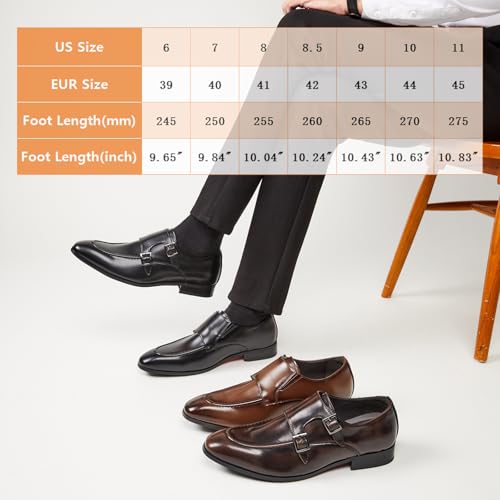 Men's Genuine Leather Double Monk Strap Dress Oxford Shoes Fashion Classic Cap Toe Low Top Slip On Loafers Casual Business Office Wedding Formal Shoes2