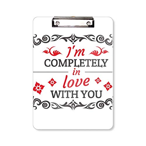Porte-bloc avec inscription I'm completely in love with you