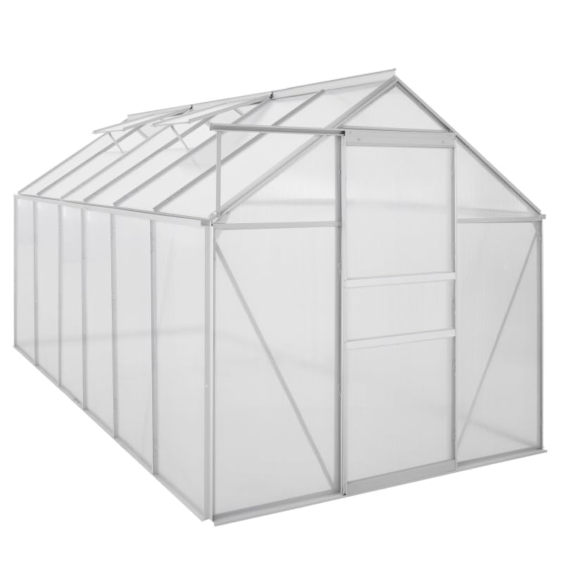Serre en polycarbonate alvéolaire 6 mm Dresde 190 x 380 cm